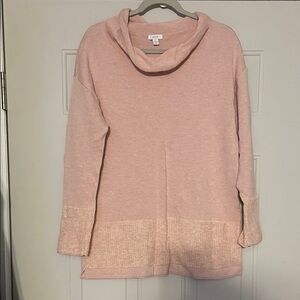 J. Jill Soft Pink Cowl Neck Sweater